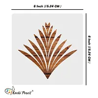 Kachi Pencil Grass Pattern Craft Stencil for Art and Painting, Size 6 x 6 inch Reusable Stencil for Painting, Fabric, Glass, Wall Painting, and Craft Painting-thumb4