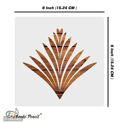 Kachi Pencil Grass Pattern Craft Stencil for Art and Painting, Size 6 x 6 inch Reusable Stencil for Painting, Fabric, Glass, Wall Painting, and Craft Painting-thumb5