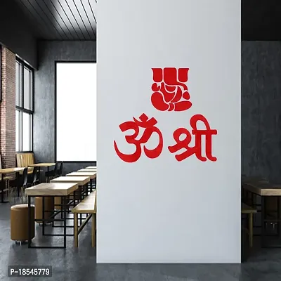 Spectro - Om Shree Ganesh Stickers Acrylic 3D Home Decoration Wall Stickers, Mirror Stickers for Wall Color : Red-thumb2