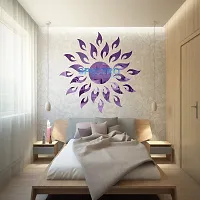 Spectro Sun (Large Size 2 Feet), Mirror Stickers for Wall, Acrylic Mirror Wall Decor Sticker, Wall Mirror Stickers, Wall Stickers for Hall Room, Bed Room, Kitchen. Color : Purple-thumb2