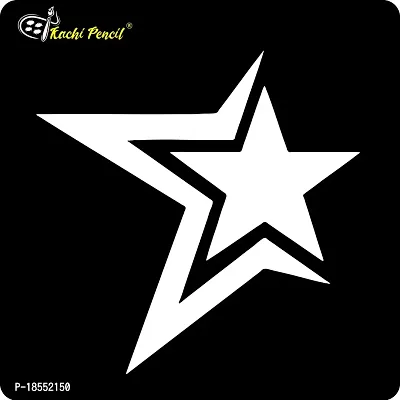 Kachi Pencil Caption America Star Art and Craft Stencils for Painting, Size 6 x 6 inch Reusable Stencil for Painting, Fabric, Glass, Wall Painting, and Craft Painting-thumb4