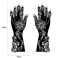 IVANA'S Premium Collection Large Heena Mehandi Tatto Stencil Set for Full Hand Arabian Design | Arabian Collection | Body Art | Heena Temporary Tatto for Girls  Women - (FD-16)-thumb1