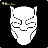 Kachi Pencil Black Panther Stencils for Art and Craft Painting, Size 6 x 6 inch Reusable Stencil for Painting, Fabric, Glass, Wall Painting, and Craft Painting-thumb1