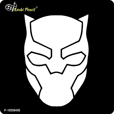 Kachi Pencil Black Panther Stencils for Art and Craft Painting, Size 6 x 6 inch Reusable Stencil for Painting, Fabric, Glass, Wall Painting, and Craft Painting-thumb2