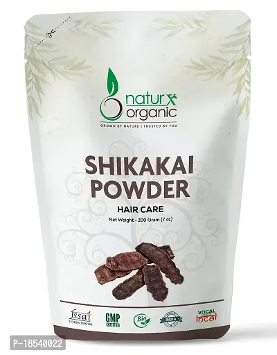 Naturx Organic Natural Shikakai Powder (Acacia Concinna), for Hair (Natural Hair Cleanser for Luxurious and Soft hairs) Specialty Hair Care 200 Gram (7 oz)-thumb0