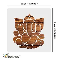 Kachi Pencil Ganesh Stencils for Art, Craft and Painting, Size 6x6 inch Reusable Stencil for Painting, Fabric, Glass, Wall Painting, and Craft Painting-thumb4