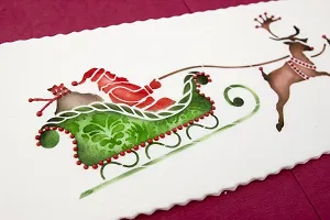 Santa's Sleigh and Reindeer by Designer Stencils-thumb2