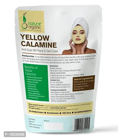 Naturx Organic Yellow Calamine (Scar Specialis) Ingridients Zinc Oxide, Fenugreek, Allium Cepa, Multani Mitti  Turmeric Powder, 200 Gram (7 oz)-thumb2