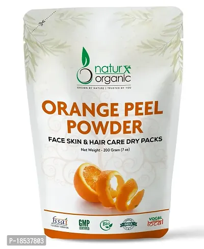 Naturx Organic Orange Peel Powder, 100% Pure Organic Orange Peel Powder For Face Skin Whitening, Face Skin  Hair Care Dry Packs 200 Gram (7 oz)-thumb0