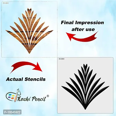 Kachi Pencil Grass Pattern Craft Stencil for Art and Painting, Size 6 x 6 inch Reusable Stencil for Painting, Fabric, Glass, Wall Painting, and Craft Painting-thumb4