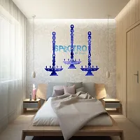 Spectro 3 Hanging Diya, Mirror Stickers for Wall, Acrylic Mirror Wall Decor Sticker, 3D Wall Mirror Stickers, Wall Stickers for Hall Room, Bed Room, Kitchen. Color : Blue-thumb2