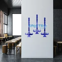 Spectro 3 Hanging Diya, Mirror Stickers for Wall, Acrylic Mirror Wall Decor Sticker, 3D Wall Mirror Stickers, Wall Stickers for Hall Room, Bed Room, Kitchen. Color : Blue-thumb1