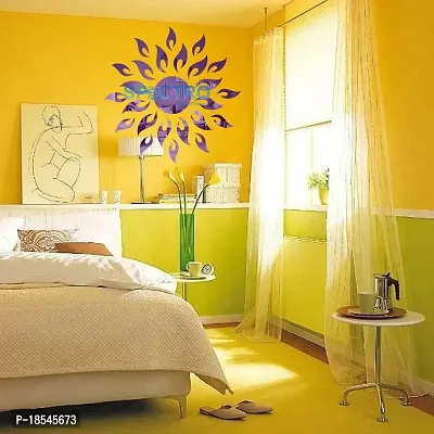 Spectro Sun (Large Size 2 Feet), Mirror Stickers for Wall, Acrylic Mirror Wall Decor Sticker, Wall Mirror Stickers, Wall Stickers for Hall Room, Bed Room, Kitchen. Color : Purple-thumb4