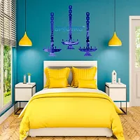 Spectro 3 Hanging Diya, Mirror Stickers for Wall, Acrylic Mirror Wall Decor Sticker, 3D Wall Mirror Stickers, Wall Stickers for Hall Room, Bed Room, Kitchen. Color : Blue-thumb3