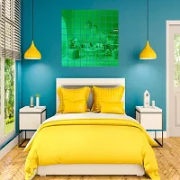 Spectro Big Square 40 (Each Piece Size 10 cm), Mirror Stickers for Wall, 3D Acrylic Mirror Wall Stickers for Home  Office, Bedroom, Living Room, Wall, Ceiling, Color : Green-thumb3