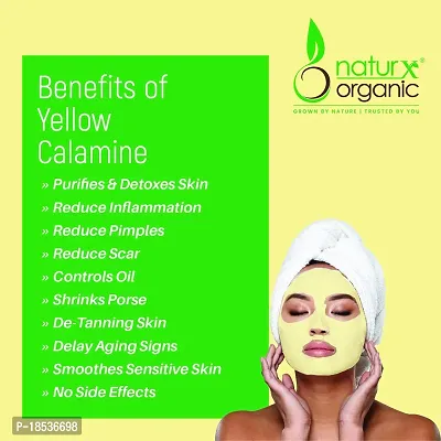 Naturx Organic Yellow Calamine (Scar Specialis) Ingridients Zinc Oxide, Fenugreek, Allium Cepa, Multani Mitti  Turmeric Powder, 200 Gram (7 oz)-thumb5