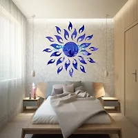 Spectro Sun (Large Size 2 Feet), Mirror Stickers for Wall, Acrylic Mirror Wall Decor Sticker, Wall Mirror Stickers, Wall Stickers for Hall Room, Bed Room, Kitchen. Color : Blue-thumb2