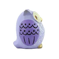 DEQUERA Owl Figurines Tabletop Statues and Figurines for Desktop Book Shelf Decor (Standing Still Style), Color : (Purple)-thumb4