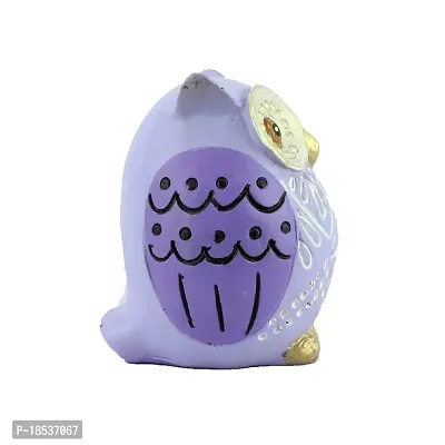 DEQUERA Owl Figurines Tabletop Statues and Figurines for Desktop Book Shelf Decor (Standing Still Style), Color : (Purple)-thumb5