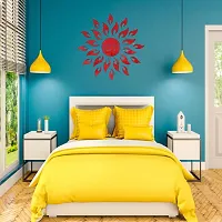 Spectro Sun (Large Size 2 Feet), Mirror Stickers for Wall, Acrylic Mirror Wall Decor Sticker, Wall Mirror Stickers, Wall Stickers for Hall Room, Bed Room, Kitchen. Color : Red-thumb3