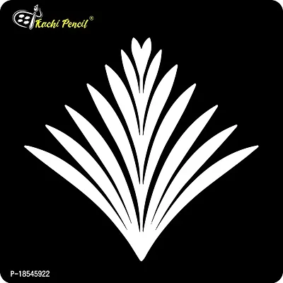 Kachi Pencil Grass Pattern Craft Stencil for Art and Painting, Size 6 x 6 inch Reusable Stencil for Painting, Fabric, Glass, Wall Painting, and Craft Painting-thumb2