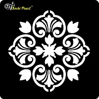 Kachi Pencil Floral Pattern Design Mandala Craft Stencil for Art and Painting, Size 6 x 6 inch Reusable Stencil for Painting, Fabric, Glass, Wall Painting, and Craft Painting, Kids DIY Project-thumb1