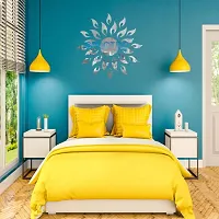 Spectro Sun (Large Size 2 Feet), Mirror Stickers for Wall, Acrylic Mirror Wall Decor Sticker, Wall Mirror Stickers, Wall Stickers for Hall Room, Bed Room, Kitchen. Color : Silver-thumb3