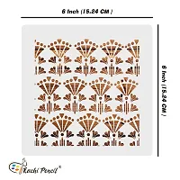 Kachi Pencil Trible Art Pattern Craft Stencil for Art and Painting, Size 6 x 6 inch Reusable Stencil for Painting, Fabric, Glass, Wall Painting, and Craft Painting-thumb4