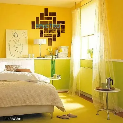 Spectro 20 Rectangle Mirror Stickers for Wall, Wall Mirror Stickers, Wall Stickers for Hall Room, Bed Room, Kitchen.-thumb4