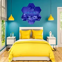 Spectro 7 Hexagon, Mirror Stickers for Wall, Hexagon Mirror Wall Stickers, Acrylic Mirror Wall Decor Sticker (Silver, Each Hexagon Size 121 Cm X 105-thumb3