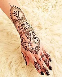 Ivana's Heena Mehandi Tatto Stencil Set for | Hand | Body | Fingure | Face | Heena Art Temporary Tatto for Kids, Girls  Women, Design - Tatto-3, Black, M-thumb1