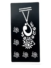 Outman Adhesive Stencils Template For Henna Tattoo, Body Art Painting Glitter, Airbrush Tattoo (PACk Of 12 Sheets)-thumb4