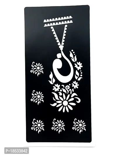 Outman Adhesive Stencils Template For Henna Tattoo, Body Art Painting Glitter, Airbrush Tattoo (PACk Of 12 Sheets)-thumb5
