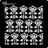 Kachi Pencil Trible Art Pattern Craft Stencil for Art and Painting, Size 6 x 6 inch Reusable Stencil for Painting, Fabric, Glass, Wall Painting, and Craft Painting-thumb1