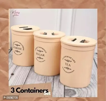 Tea Sugar Coffee Container Pack Of 3-thumb0