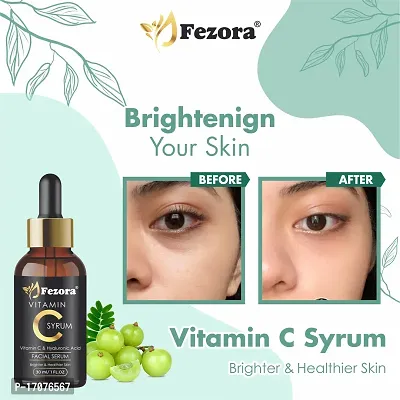 Fezora Professional Vitamin C Face Serum - Skin Brightening Serum , Anti-Aging, Skin Repair, Supercharged Face Serum, Dark Circle, Fine Line  Sun Damage Corrector Face Serum ( Pack Of 1 )-thumb2