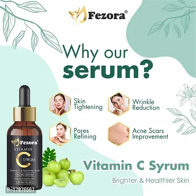 Fezora Professional Vitamin C Face Serum - Skin Brightening Serum , Anti-Aging, Skin Repair, Supercharged Face Serum, Dark Circle, Fine Line  Sun Damage Corrector Face Serum ( Pack Of 1 )-thumb3