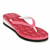 ROKKS Womens Daily Use Slipper With Lightweight EVA Sole Flip-Flops Indoor Outdoor Slippers For Ladies  Girls (Pink)-thumb3