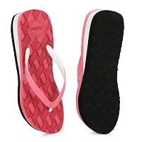 ROKKS Womens Daily Use Slipper With Lightweight EVA Sole Flip-Flops Indoor Outdoor Slippers For Ladies  Girls (Pink)-thumb2