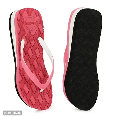 ROKKS Womens Daily Use Slipper With Lightweight EVA Sole Flip-Flops Indoor Outdoor Slippers For Ladies  Girls (Pink)-thumb3