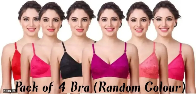 Women Solid Trendy Bra Pack Of 4