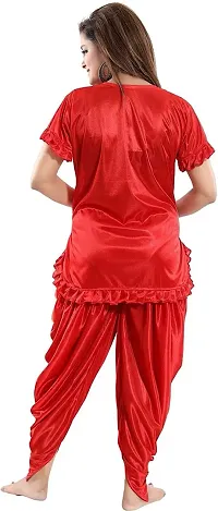 Nightsuits For Women/Patiala Solid Night Suit Set For Women/Dhoti Night Suit Set For Women-thumb1