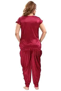 Nightsuits For Women/Patiala Solid Night Suit Set For Women/Dhoti Night Suit Set For Women-thumb2