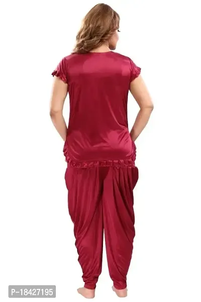 Nightsuits For Women/Patiala Solid Night Suit Set For Women/Dhoti Night Suit Set For Women-thumb3