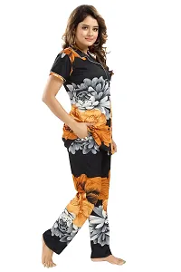 Women Floral Print Sarina Nigthsuit Set/Top Pyjama Set-thumb1