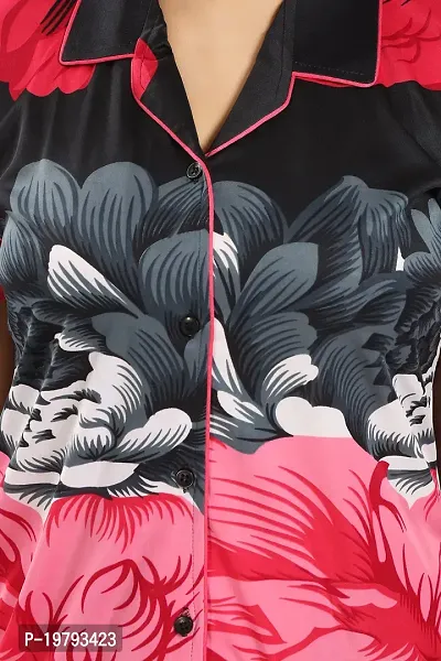 Women Floral Print Sarina Nigthsuit Set/Top Pyjama Set-thumb5