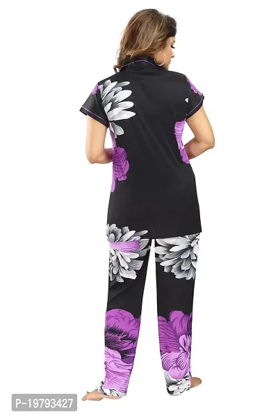 Women Floral Print Sarina Nigthsuit Set/Top Pyjama Set-thumb2