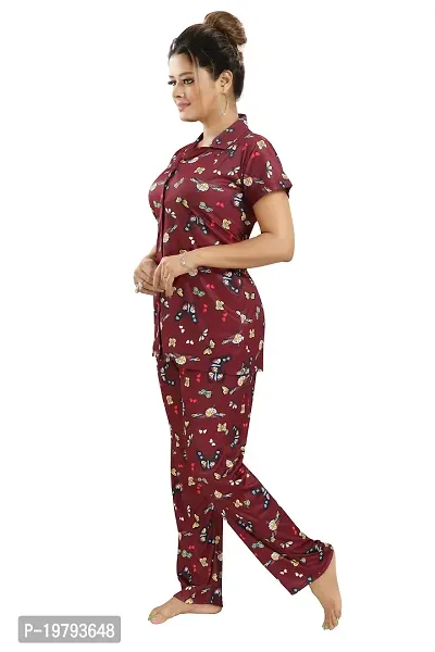 Imported Titly Print Nightsuit For Women/Top Bottom Set-thumb2