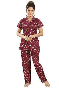 Imported Titly Print Nightsuit For Women/Top Bottom Set-thumb3