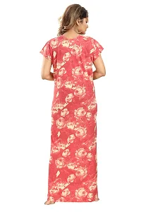 Hosiery Floral Embroidery Feeding/Maternity Nighty/Night Gown For Women-thumb2